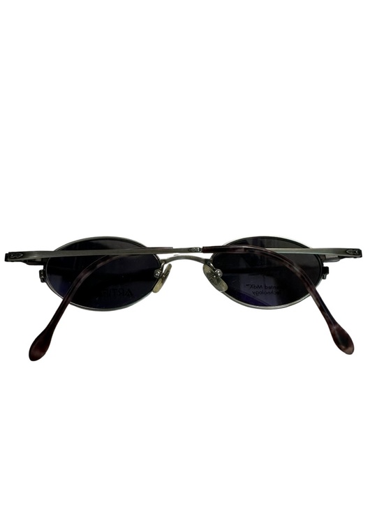 Rare Vintage ARTIFACTS 703 Clip-on Polarized Eyeglasses Oval Black 46 20 main image 8